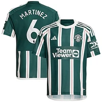 Youth adidas Lisandro Martínez Green Manchester United 2023/24 Away Replica Player Jersey