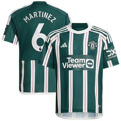 Youth adidas Lisandro Martínez Green Manchester United 2023/24 Away Replica Player Jersey
