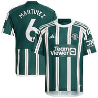 Youth adidas Lisandro Martínez Green Manchester United 2023/24 Away Replica Player Jersey