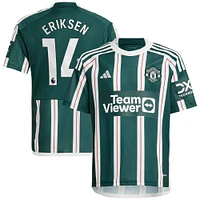 Youth adidas Christian Eriksen Green Manchester United 2023/24 Away Replica Player Jersey