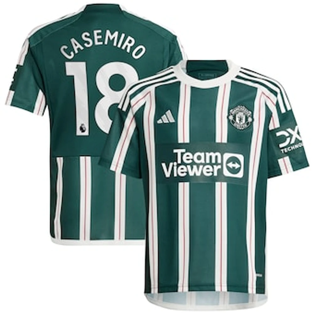 Youth adidas Casemiro Green Manchester United 2023/24 Away Replica Player Jersey