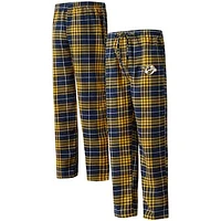 Men's Concepts Sport Navy/Gold Nashville Predators Concord Flannel Sleep Pants