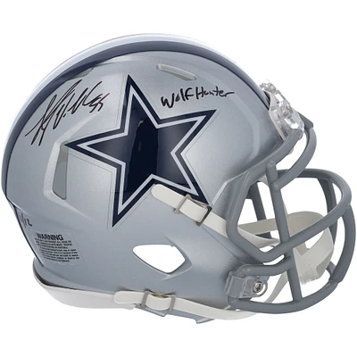 Leighton Vander Esch Dallas Cowboys Autographed Riddell AMP Speed Mini Helmet with "Wolf Hunter" Inscription - Limited Edition of 12