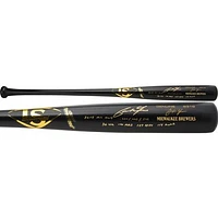 Limited Edition of 22: Christian Yelich Milwaukee Brewers Autographed Louisville Slugger Game Model Bat with Multiple Inscriptions