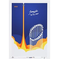 Limited Edition of 22: Jeremy Pena Houston Astros Autographed 2022 MLB World Series Rocket Print with Inscription