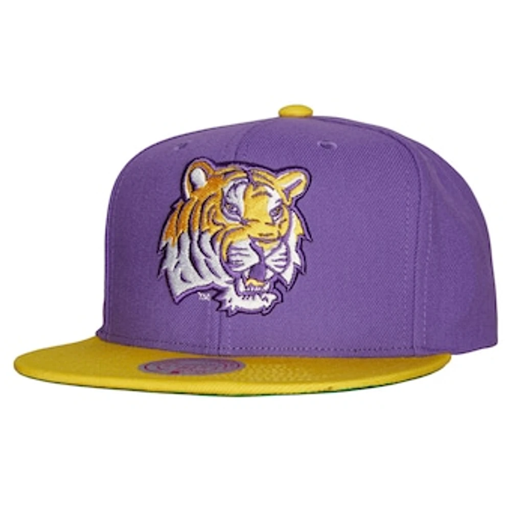 Men's Mitchell & Ness Purple/Gold LSU Tigers 2-Tone 2.0 Snapback Hat