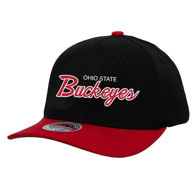 Men's Mitchell & Ness Black Ohio State Buckeyes Team Script 2.0 Snapback Hat