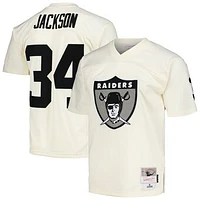 Men's Mitchell & Ness Bo Jackson Cream Las Vegas Raiders Chainstitch Legacy Jersey