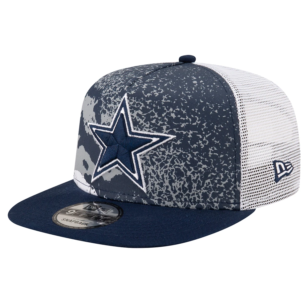 Men's New Era Gray/Navy Dallas Cowboys Court Sport 9FIFTY Snapback Hat