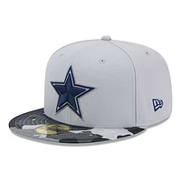 Men's New Era Gray Dallas Cowboys Active Camo 59FIFTY Fitted Hat