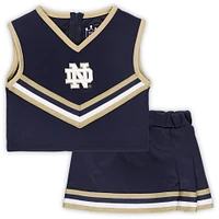 Girls Youth Navy Notre Dame Fighting Irish Two-Piece Cheer Set