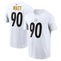 Men's Nike T.J. Watt  White Pittsburgh Steelers Player Name & Number T-Shirt