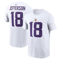 Men's Nike Justin Jefferson  White Minnesota Vikings Player Name & Number T-Shirt