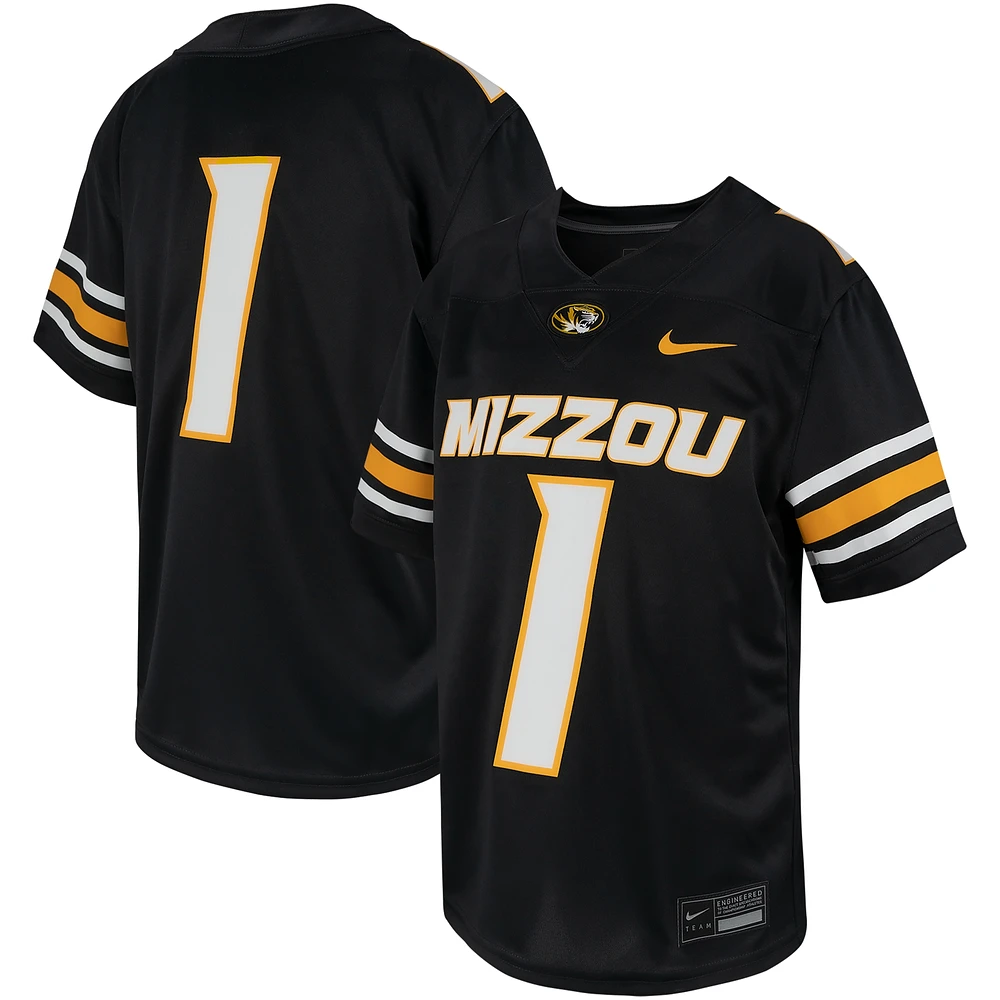 Youth Nike #1 Black Missouri Tigers Untouchable Replica Game Jersey