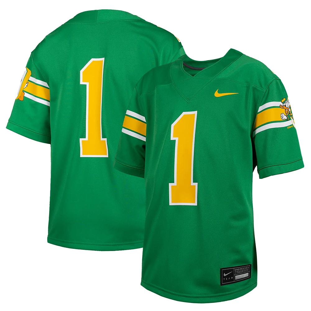 Youth Nike #1 Green Oregon Ducks Game Jersey