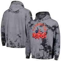 Unisex Stadium Essentials Charcoal Washington Mystics Street Art Dark Crystal Tie-Dye Washed Pullover Hoodie