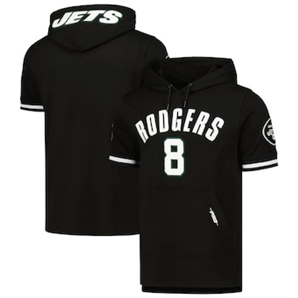 Men's Pro Standard Aaron Rodgers Black New York Jets Player Name & Number Hoodie T-Shirt