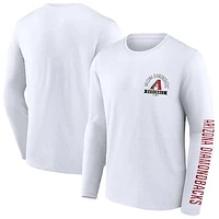 Men's Fanatics  White Arizona Diamondbacks Press Box Long Sleeve T-Shirt