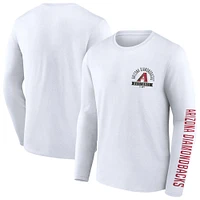 Men's Fanatics  White Arizona Diamondbacks Press Box Long Sleeve T-Shirt