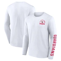 Men's Fanatics  White Cleveland Guardians Press Box Long Sleeve T-Shirt