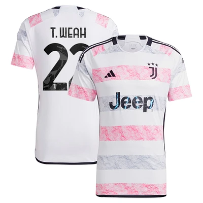 Men's adidas Timothy Weah White Juventus 2023/24 Away Replica Jersey