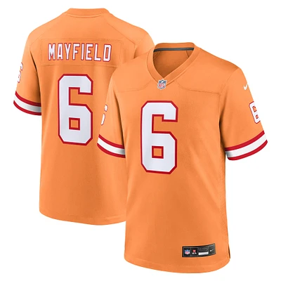 Men's Nike Baker Mayfield Orange Tampa Bay Buccaneers Throwback Game Jersey