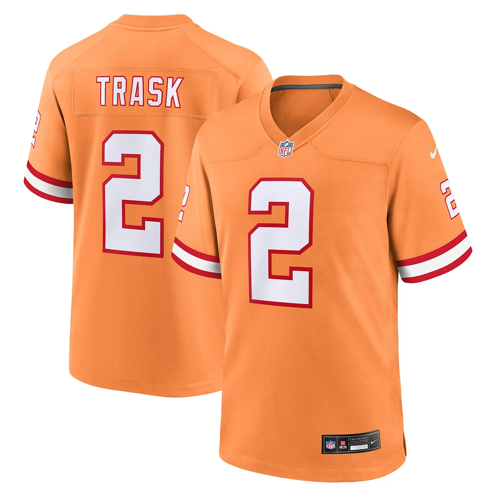 Men's Nike Kyle Trask Orange Tampa Bay Buccaneers Throwback Game Jersey