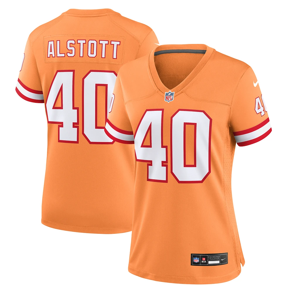 Women's Nike Mike Alstott Orange Tampa Bay Buccaneers Throwback Game Jersey