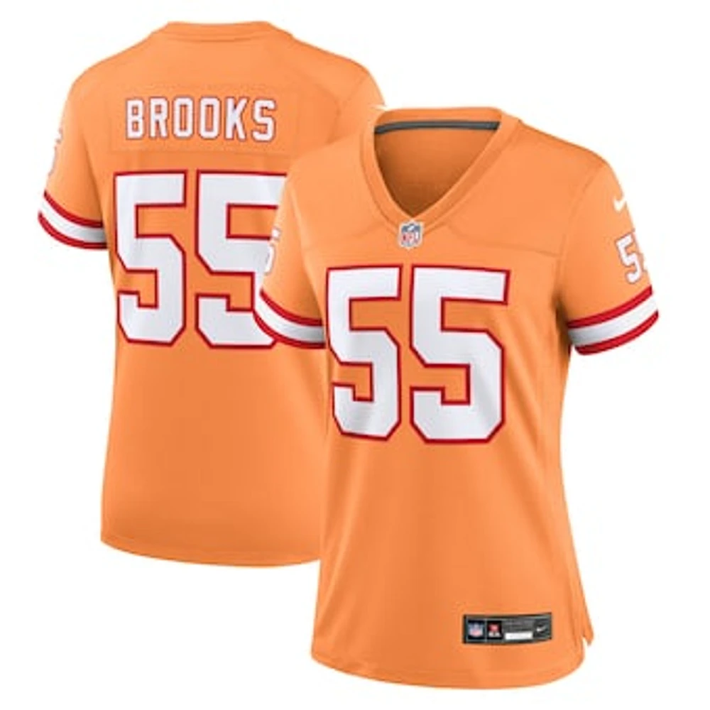 Women's Nike Derrick Brooks Orange Tampa Bay Buccaneers Throwback Game Jersey