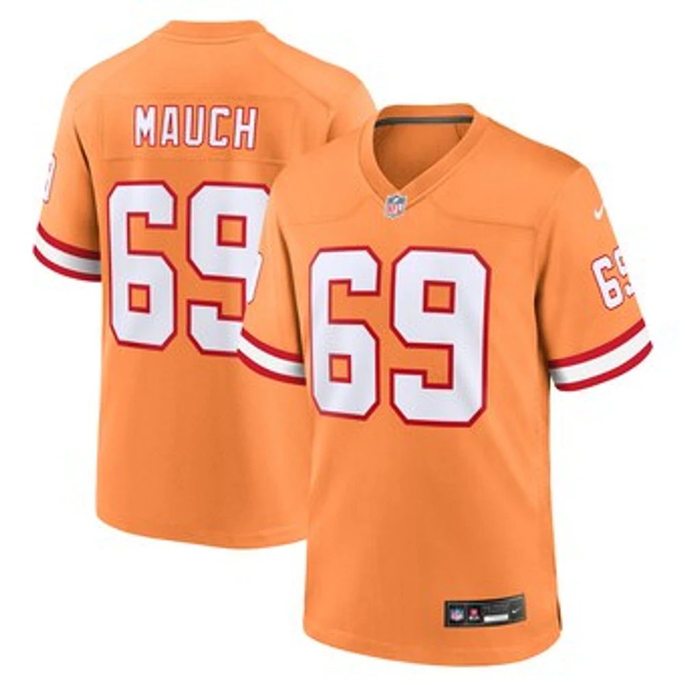 Men's Nike Cody Mauch Orange Tampa Bay Buccaneers Throwback Game Jersey