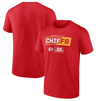 Men's Red Kansas City Chiefs NFL x Bud Light T-Shirt