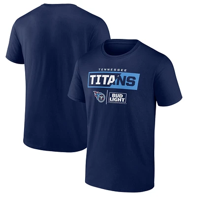 Men's Navy Tennessee Titans NFL x Bud Light T-Shirt