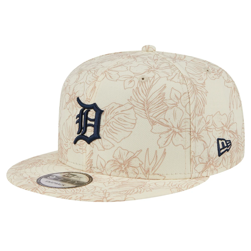 Men's New Era Cream Detroit Tigers Spring Training Leaf 9FIFTY Snapback Hat