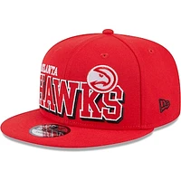 Men's New Era Red Atlanta Hawks Gameday 9FIFTY Snapback Hat