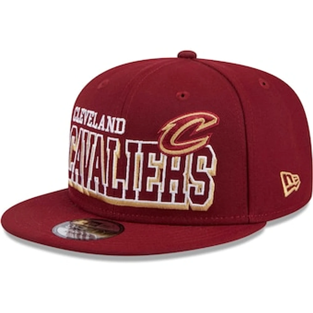 Men's New Era Wine Cleveland Cavaliers Gameday 9FIFTY Snapback Hat