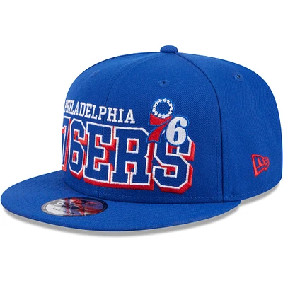 Men's New Era Royal Philadelphia 76ers Gameday 9FIFTY Snapback Hat