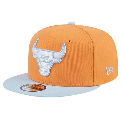 Men's New Era Light Blue/ Chicago Bulls 2-Tone Color Pack 9FIFTY Snapback Hat