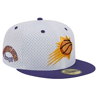 Men's New Era White/Purple Phoenix Suns Throwback 2Tone 59FIFTY Fitted Hat