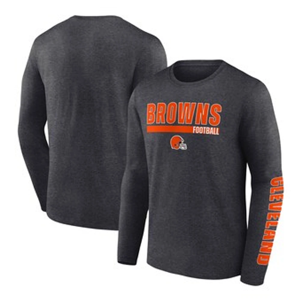 Men's Fanatics Charcoal Cleveland Browns Long Sleeve T-Shirt