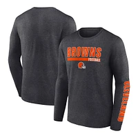 Men's Fanatics Charcoal Cleveland Browns Long Sleeve T-Shirt