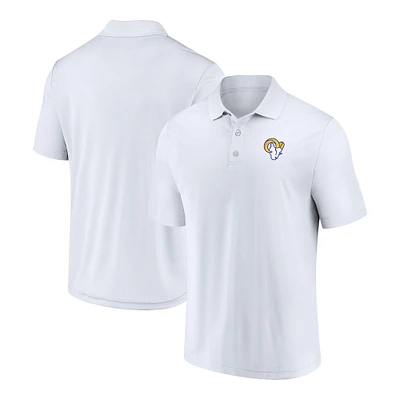 Men's Fanatics White Los Angeles Rams Component Polo