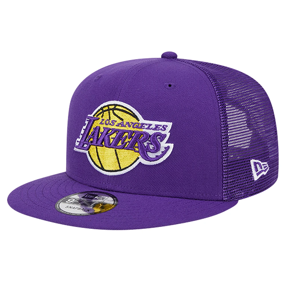 Men's New Era Purple Los Angeles Lakers Evergreen Meshback 9FIFTY Snapback Hat