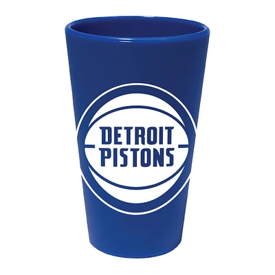 WinCraft Detroit Pistons 16oz. Team Color Silicone Pint Glass