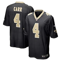 Men's Nike Derek Carr Black New Orleans Saints Game Jersey