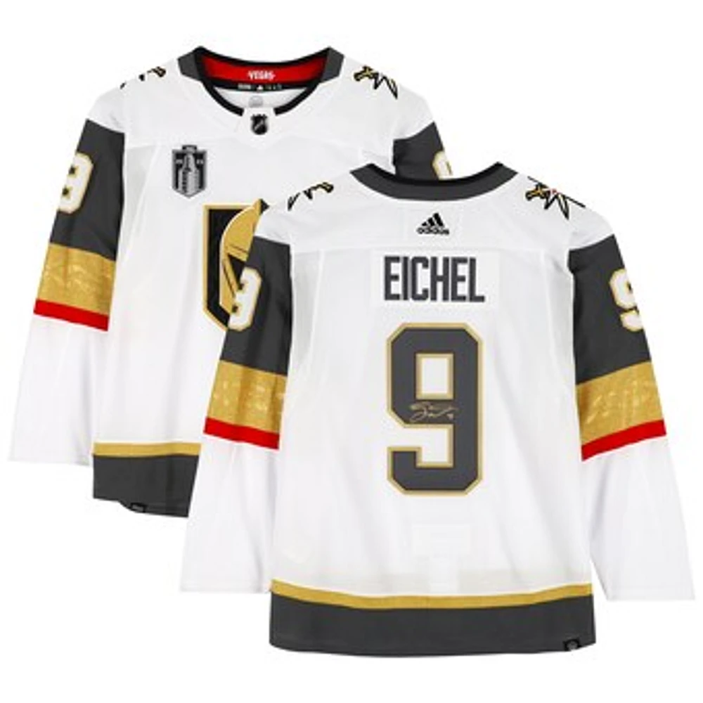 Jack Eichel Vegas Golden Knights Autographed White Adidas Authentic Jersey with 2023 Stanley Cup Final Patch