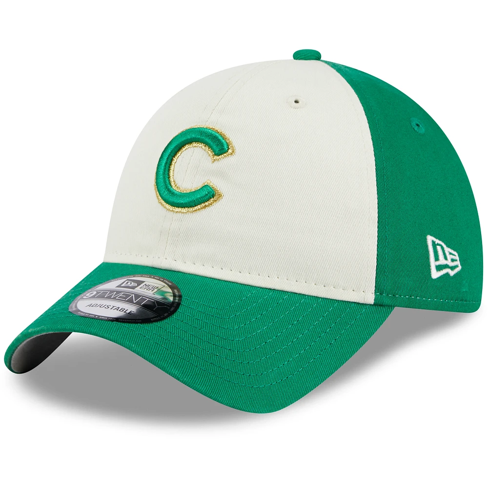 Men's New Era White/Green Chicago Cubs 2024 St. Patrick's Day 9TWENTY Adjustable Hat