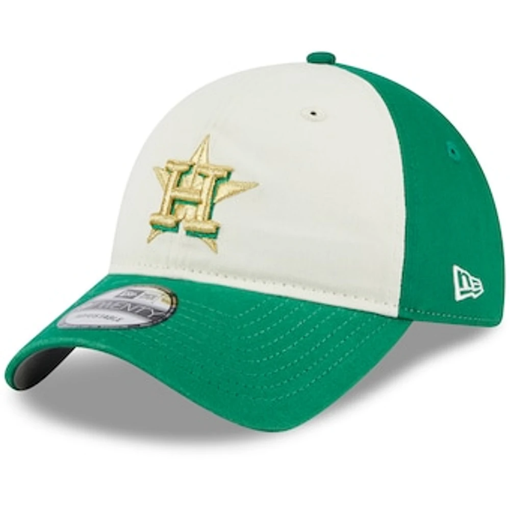 Men's New Era White/Green Houston Astros 2024 St. Patrick's Day 9TWENTY Adjustable Hat