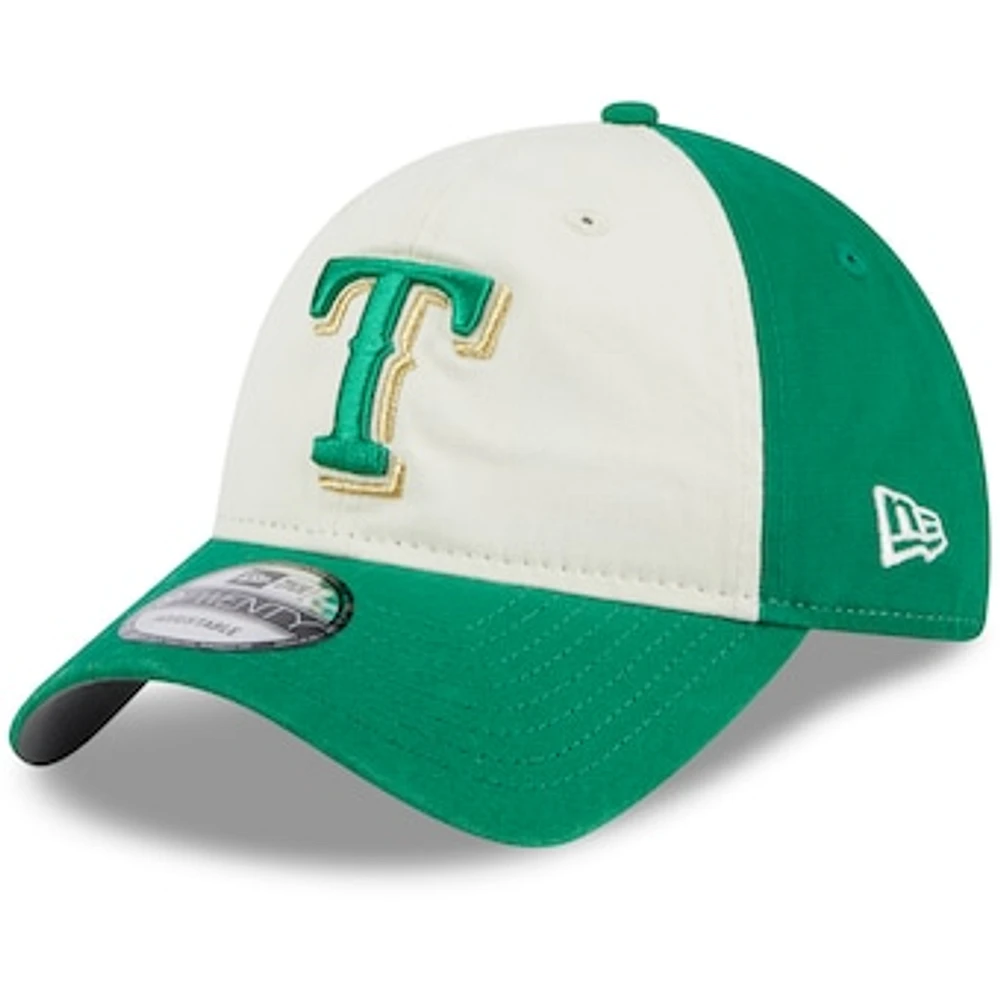 Men's New Era White/Green Texas Rangers 2024 St. Patrick's Day 9TWENTY Adjustable Hat