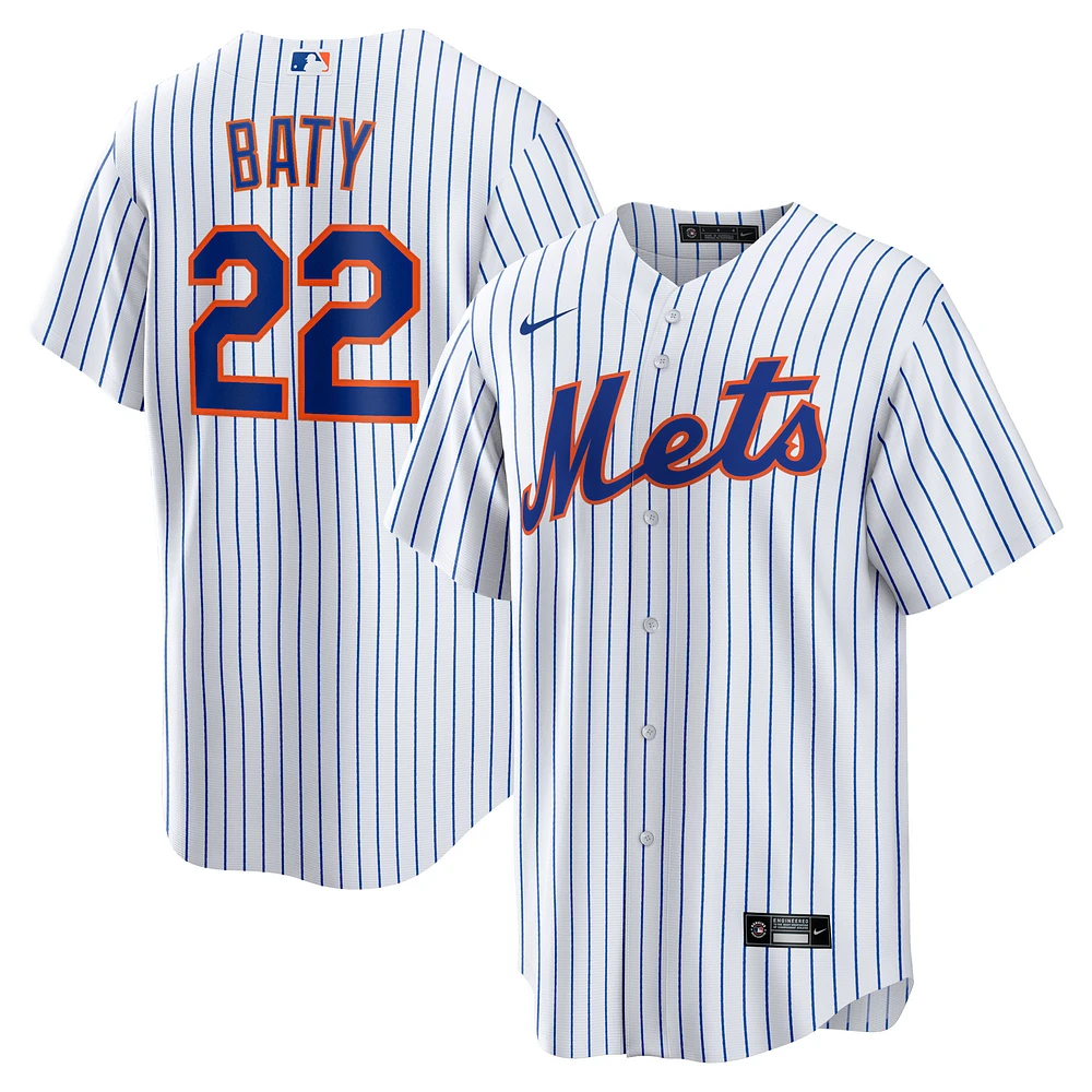 Men's Nike Brett Baty White New York Mets Replica Player Jersey