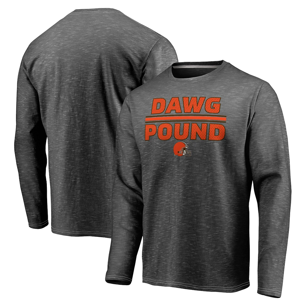 Men's Fanatics Gray Cleveland Browns Component Long Sleeve T-Shirt